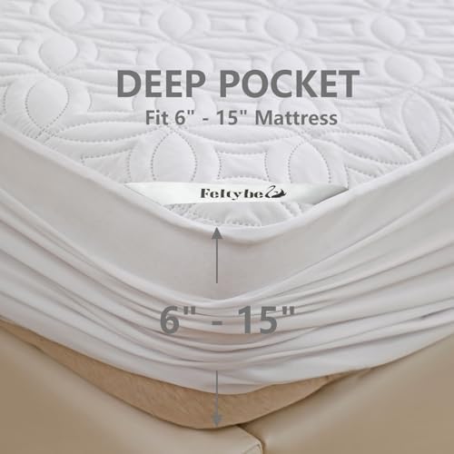 FELTYBED Waterproof Mattress Protector 54x75 Inch Full Size