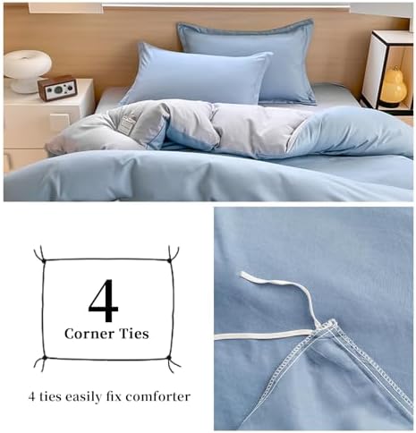 PAJEO Queen Size 3-Piece Duvet Cover Set - Ultra Soft Microfiber