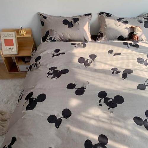 HOLY HOME Kids Duvet Cover Set 4 Piece Queen Grey