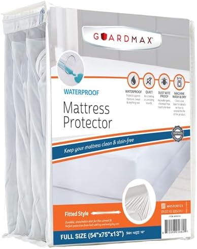 Guardmax Fitted Waterproof Mattress Protector - Full Size 54x75