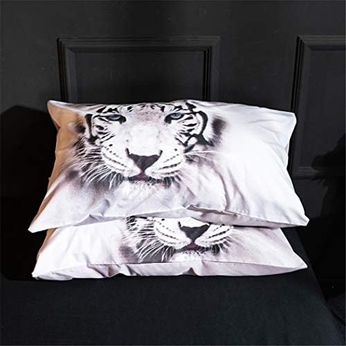 Homebed White Tiger Duvet Cover Set Twin Size 2 Pieces