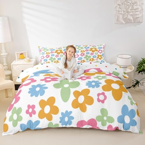 Manfei Kawaii Daisy Kids Duvet Cover Set