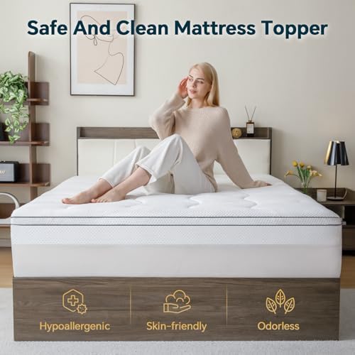 GEMBED 4 Inch Memory Foam Mattress Topper Full Size