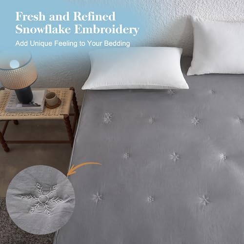 SimpleOpulence Dark Grey Mattress Pad Protector