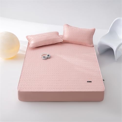 BYHIP Mattress Protector Twin XL Pink Breathable Soft Cover
