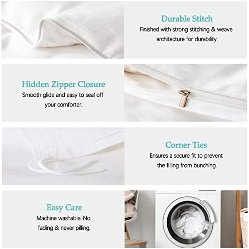 jejeloiu Polka Dot Duvet Cover Set King Size 100 Cotton 3Pcs
