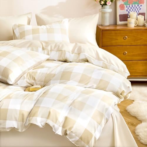 Wake In Cloud Gingham Duvet Cover Set 3-Piece King Size
