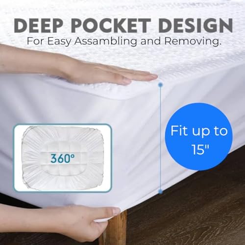 Blissful Touch Waterproof Mattress Protector Queen Size