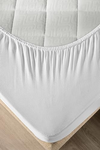 Ambesonne Fitted Mattress Protector Twin 75x39 Water Resistant Noiseless