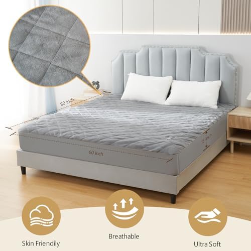 Eydna Electric Mattress Pad Queen Size 60x80 Auto Off Timer