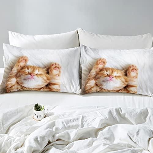 Feelyou 3D Cat Print Duvet Cover Set for Kids 1