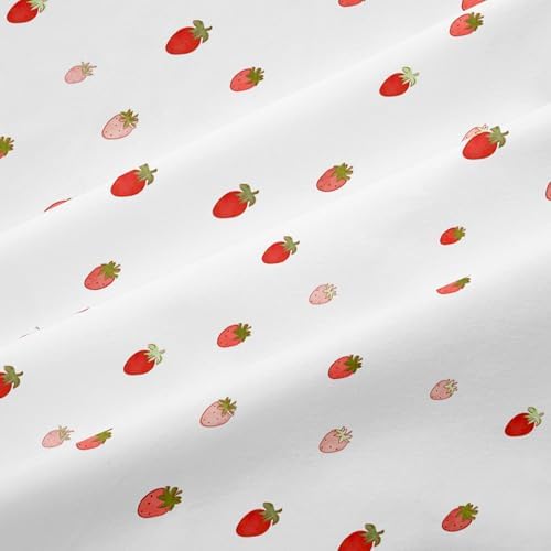 Sedefen Strawberry Duvet Cover Set Queen Size Cute Pink