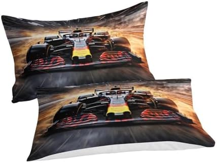 BUKISA Formula-One Racing Bedding Set with Zipper Closure