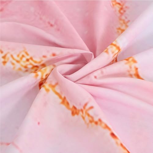 FUYEUN Pink Marble Sheets Set Twin Size Kids Girls Bedroom Bedding