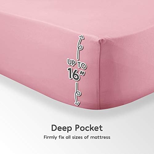 SLEEP ZONE Kids Twin Sheet Set - Ballet Pink 3-Piece