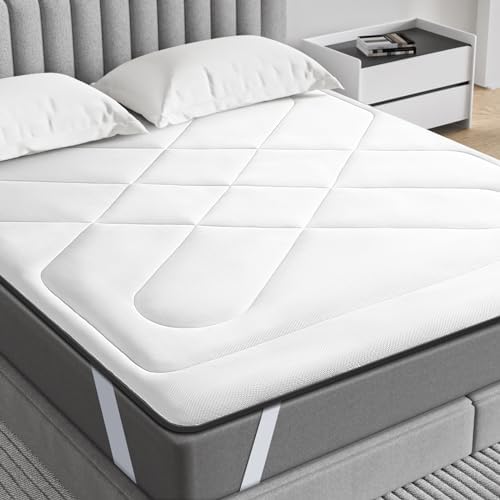 Maxzzz Full Mattress Pad with Pillow Top White