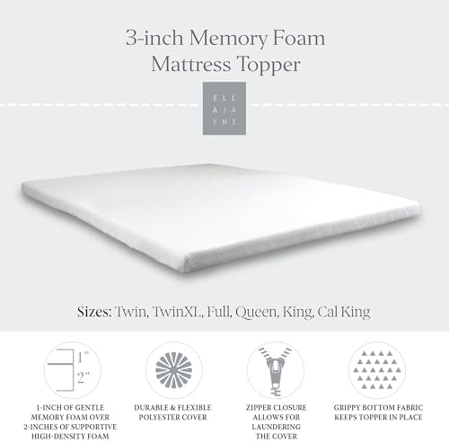 Ella Jayne 3-Inch Memory Foam Mattress Topper - Full Size