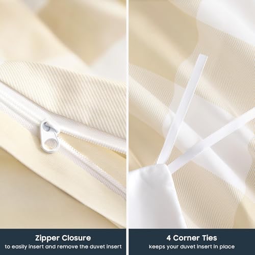 Wake In Cloud Gingham Duvet Cover Set 3-Piece King Size