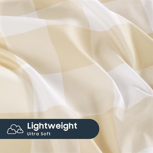 Wake In Cloud Gingham Duvet Cover Set 3-Piece King Size