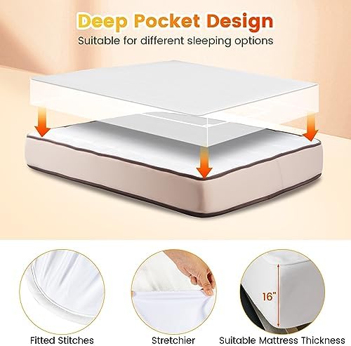 Giantex Heated Mattress Pad with 8 Settings and Timer