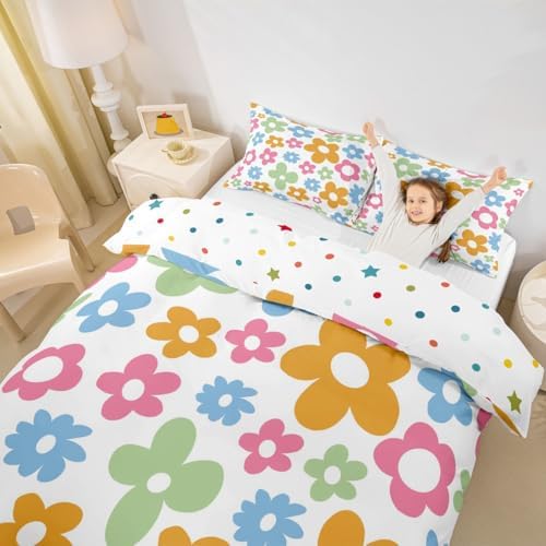 Manfei Kawaii Daisy Kids Duvet Cover Set