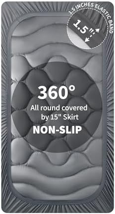Sonive Grey Mattress Pad with 3-Zone Support