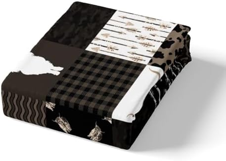 Feelyou Brown Cow Print Duvet Cover Set King Size