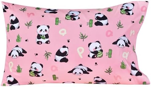 Pink Panda Bamboo Cute Kids Bed Sheet Set 1