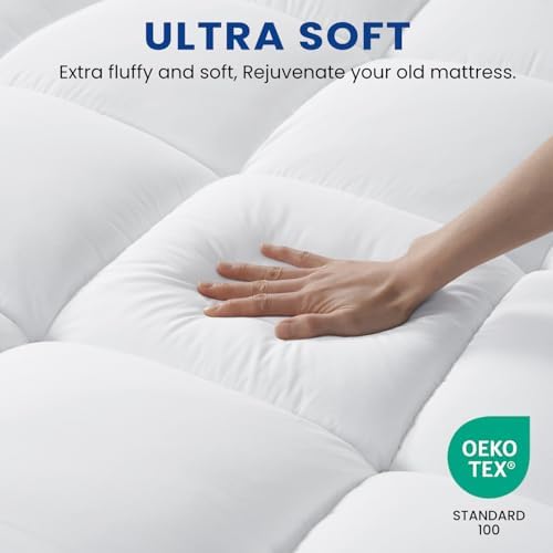 MEROUS Full Mattress Topper Cooling Plush 8-21 Inch Deep Pocket