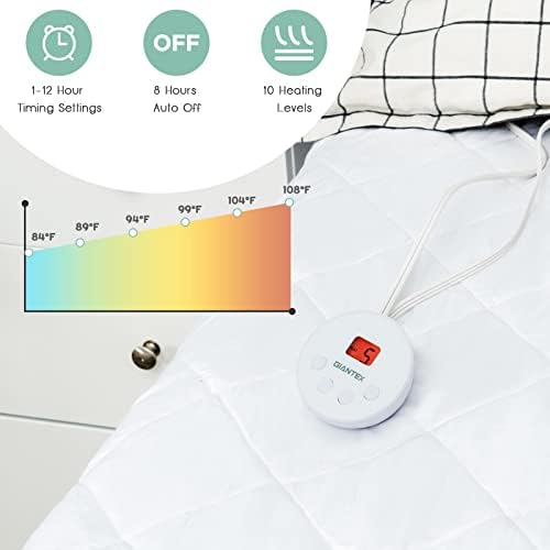 Giantex Heated Mattress Pad Queen Size with 10 Heat Settings 1