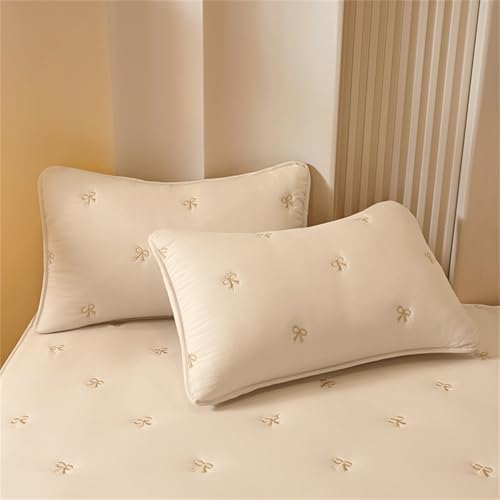 BYHIP Waterproof Mattress Protector with 11 Deep Pocket and Twin Fitted Sheet