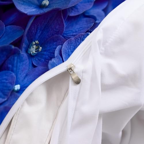 Hydrangea Duvet Cover Set 3 Piece California King with Zipper