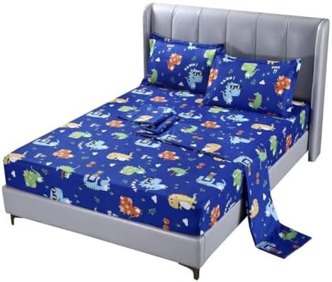 SDIII Dinosaur Sheet Set Queen 4PCS - Soft Microfiber