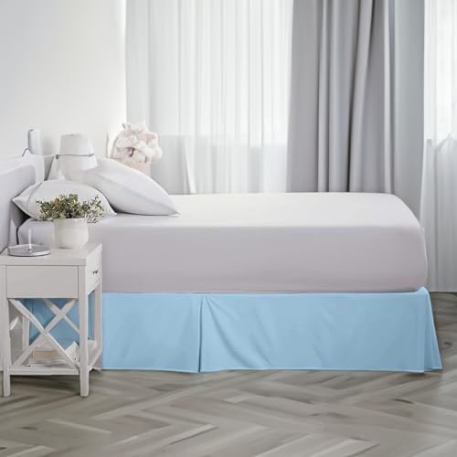 EASYCOT Queen Bedskirt 16 Inch Drop Egyptian Cotton Dust Ruffle