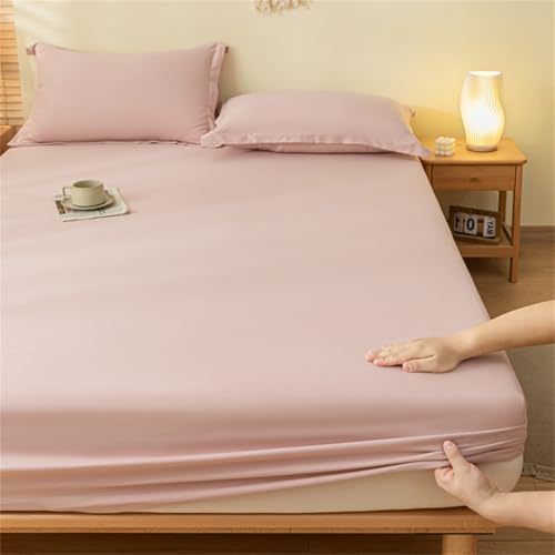 BYHIP Mattress Protector Twin Waterproof Light Pink 6-18 Inch