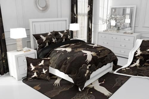 Feelyou Kids Japanese Crane Duvet Cover Set King Size 1