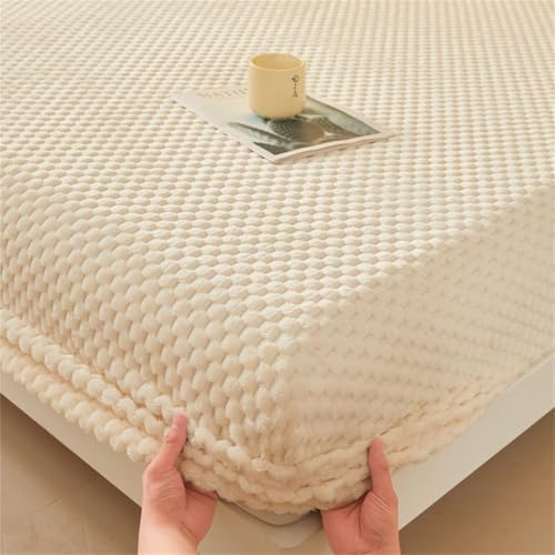 BYHIP Mattress Protector Velvet Fitted Sheet