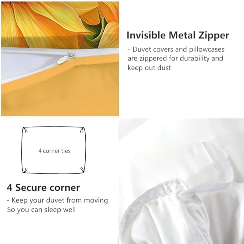 Super Soft Mustard Yellow Duvet Cover Set for Kids