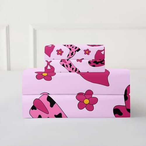 QOOMO Hat Boots Kids Sheet Set Twin Size