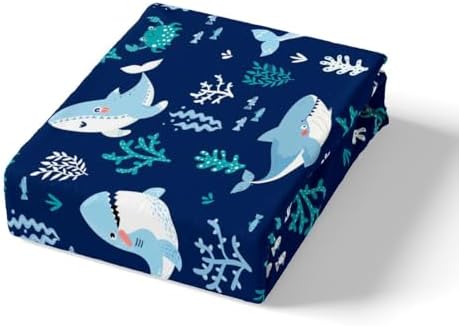 Cute Shark Duvet Cover Set Twin Size 2pcs