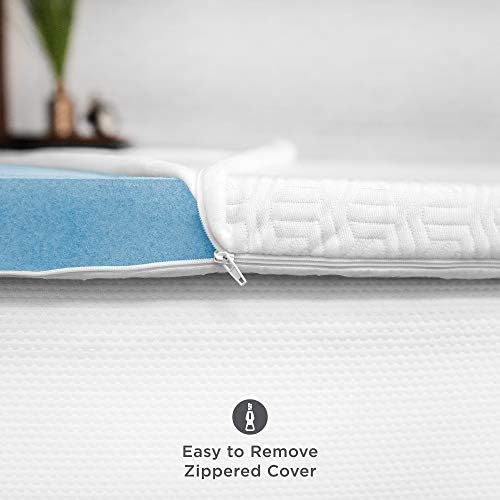 SensorPEDIC 2-Inch Gel-Infused Mattress Topper Twin White