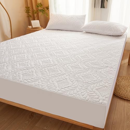 100 Waterproof Queen Mattress Protector with Plaid Design