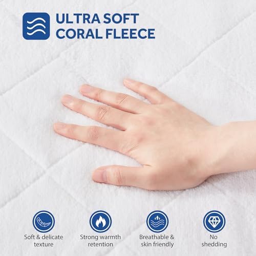 Sealy Heated Mattress Pad King Size with Plush Top