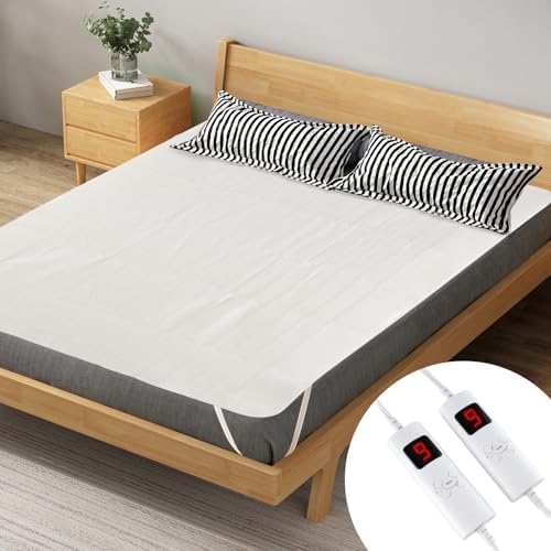 Costway Heated Mattress Pad King Size with Dual Controllers