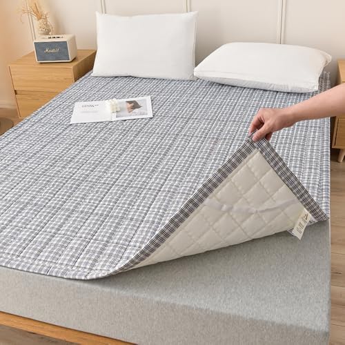 LweiPsqLin Twin XL Mattress Pad with Elastic Straps
