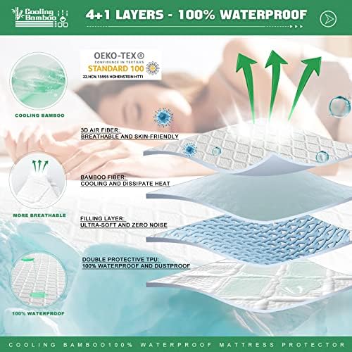 UNILIBRA Twin XL Waterproof Mattress Protector with Bamboo Cooling Cover