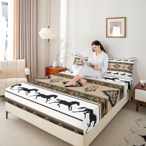 Castle Fairy Aztec Tribal Full Size Sheet Set with 2 Pillowcases