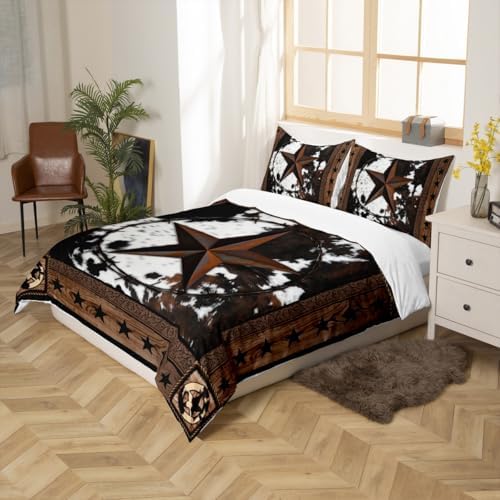 Homewish Abstract Cow Fur Print King Duvet Cover Set 1