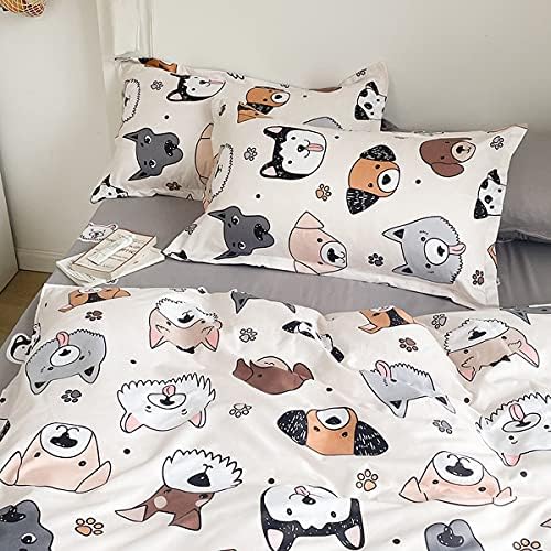 Feelyou Kids Cartoon Dog Duvet Cover Set King