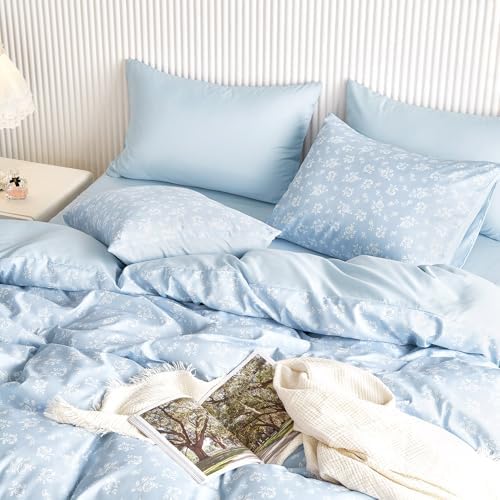 Wake In Cloud Coquette Duvet Cover Set Floral Queen Size